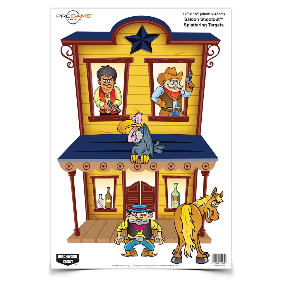 Birchwood Casey - PREGAME Saloon Shootout Targets, 8-Pack