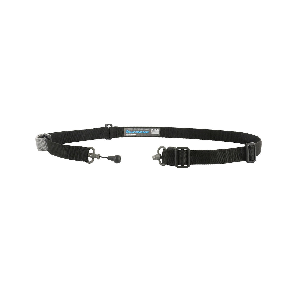 Blue Force Gear - Vickers 221 Sling, Black, Unpadded, RED Swivel