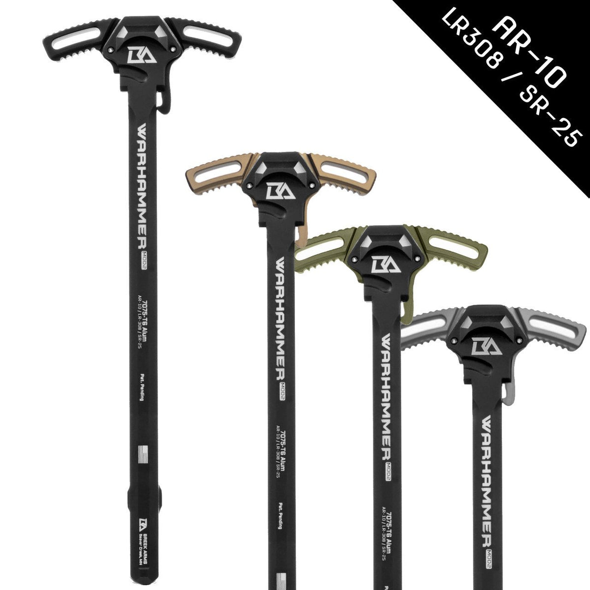 Breek Arms - WARHAMMER Mod2 AR-10/LR-308 Charging Handle - Black