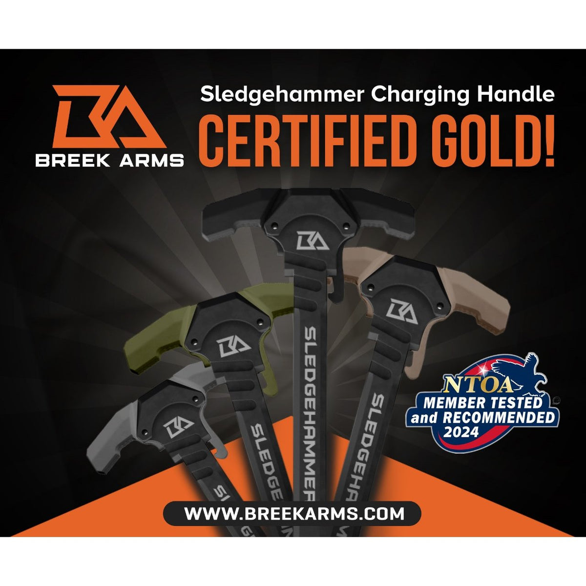 Breek Arms - Sledgehammer AR-15 Charging Handle - Black