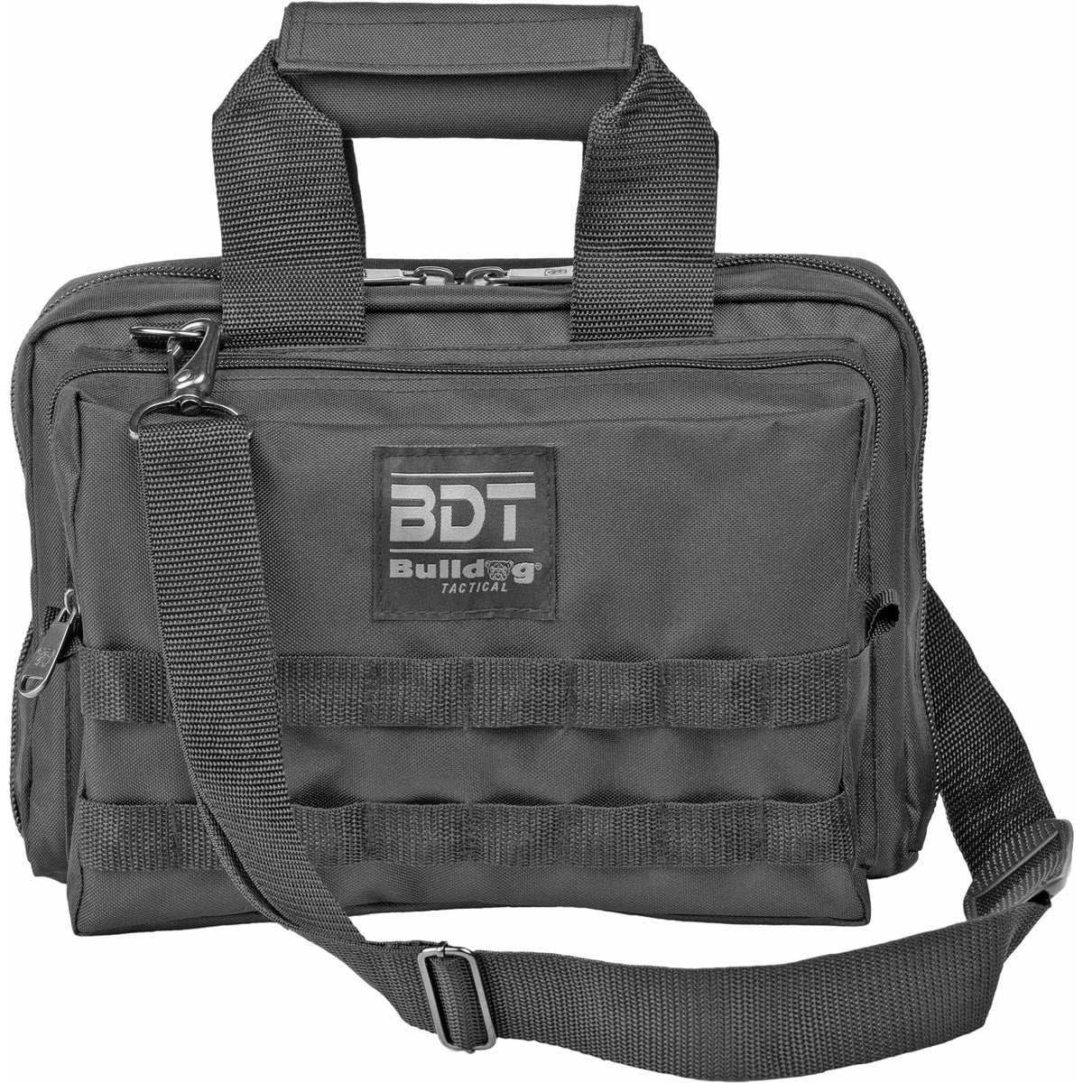 Bulldog Cases - Deluxe 2 Pistol Range Bag with Strap & MOLLE - Black
