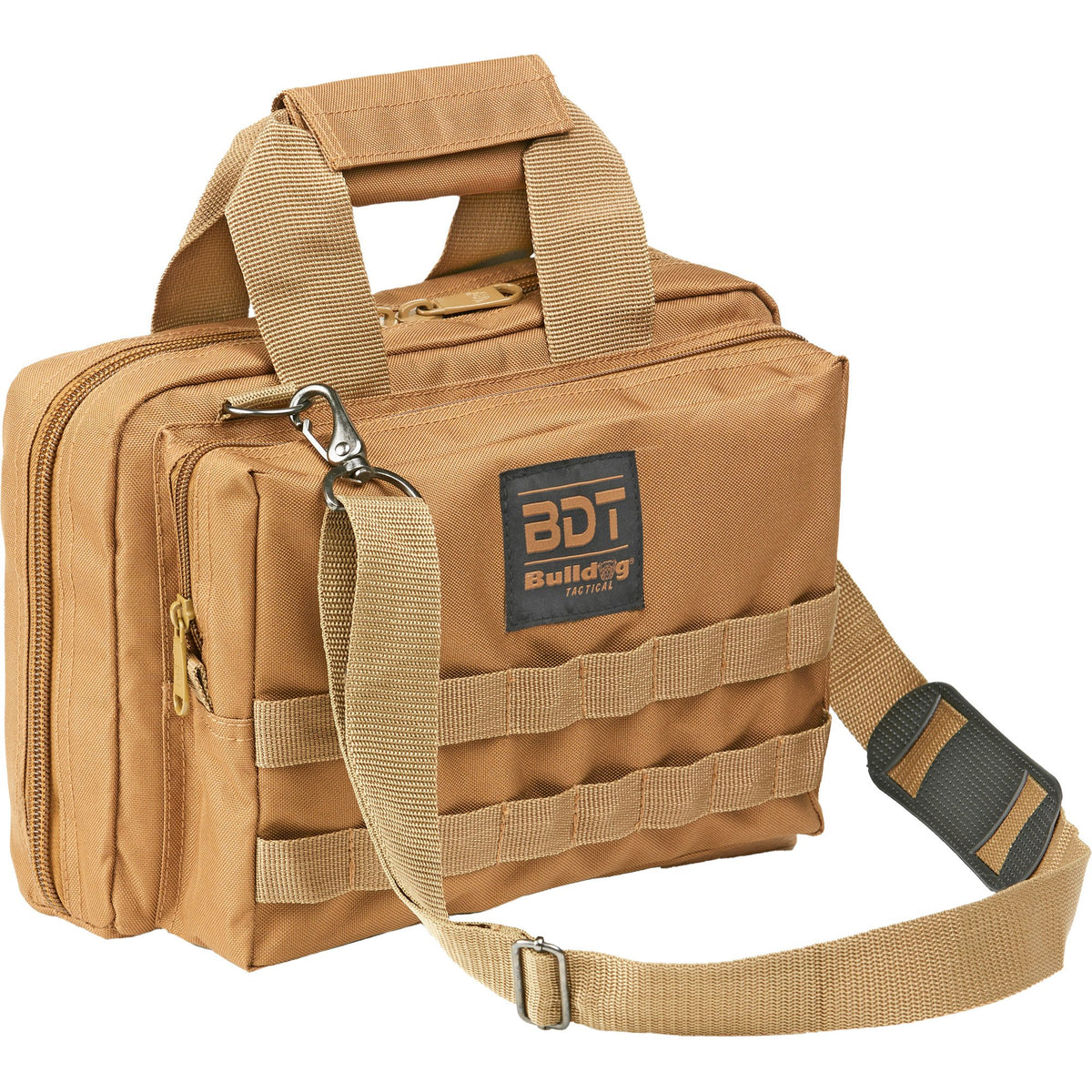 Bulldog Cases - Deluxe 2 Pistol Range Bag with MOLLE - Tan