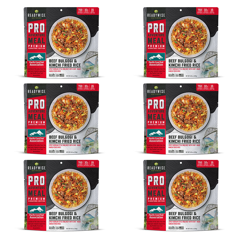 ReadyWise - 6 CT ReadyWise Pro Adventure Meal Beef Bulgogi and Kimchi Fried Rice
