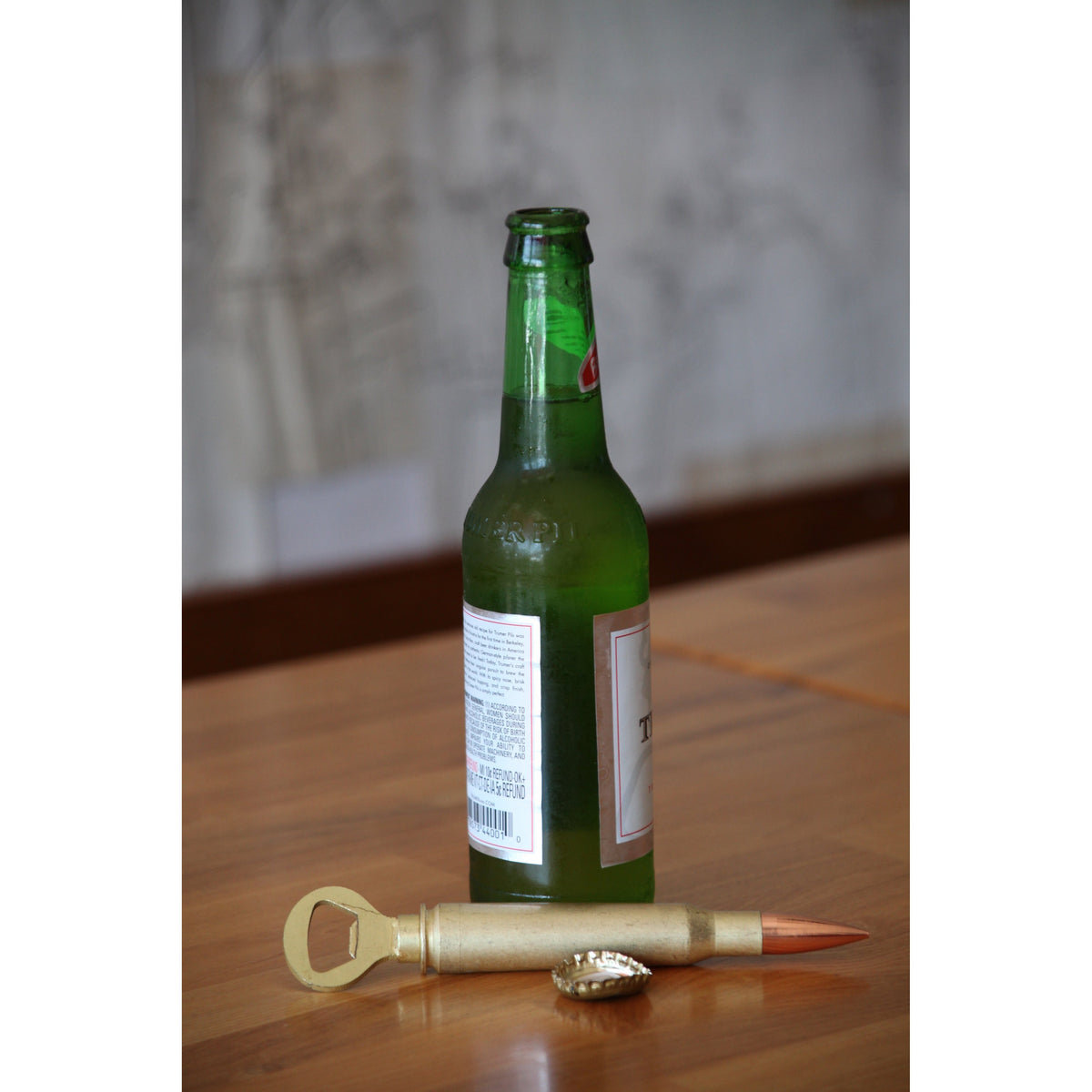 Caliber Gourmet - 50 Caliber Bottle Opener, Stainless Steel, Gold