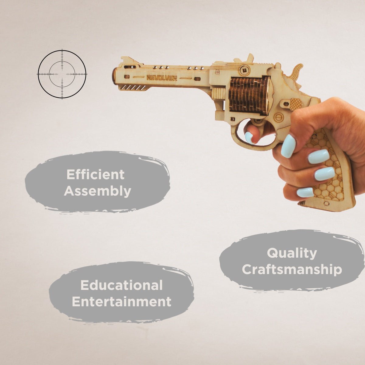 Caliber Gourmet - Revolver Wood Puzzle Gun Kit