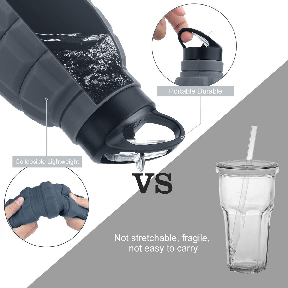Caliber Gourmet - Silicone Grenade Collapsible Bottle