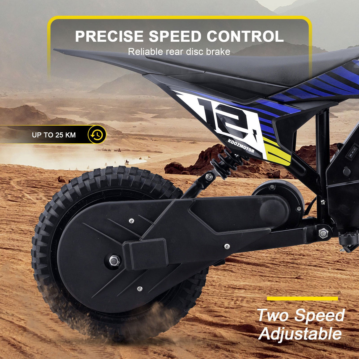 MotoTec 36v 300w (HP122E) Electric Dirt Bike - Blue