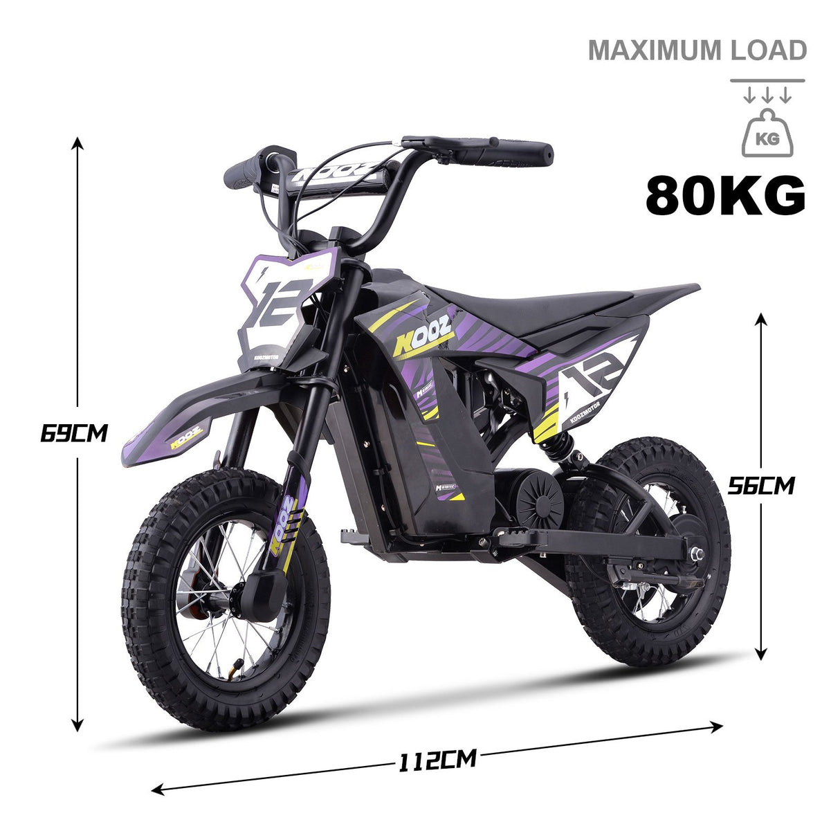 MotoTec 36v 300w (HP122E) Electric Dirt Bike - Purple