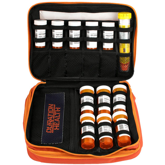 Emergency preparedness kit with medical supplies and survival gear for outdoor adventures