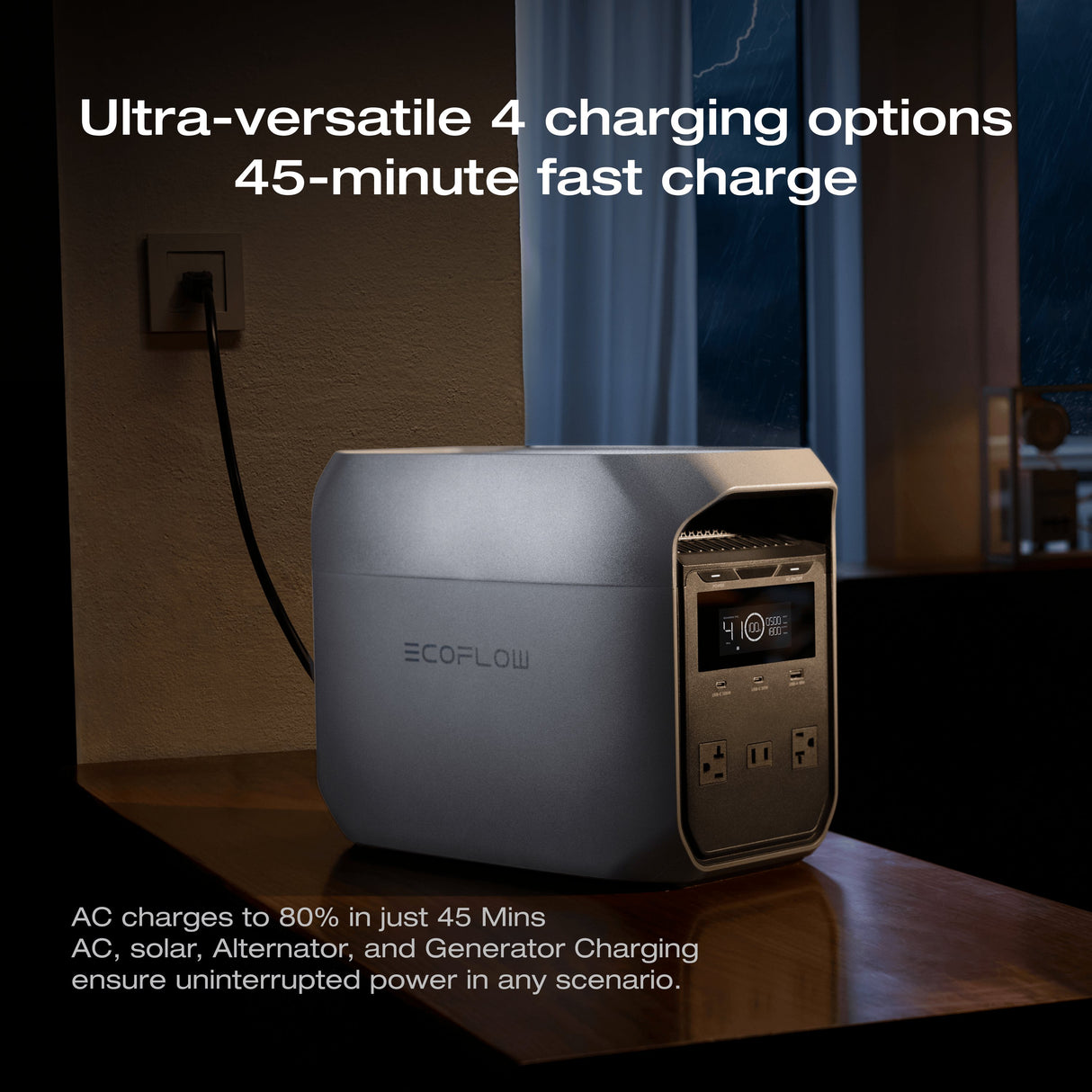 EcoFlow - DELTA 3 CLASSIC Portable Power Station - Light Gray