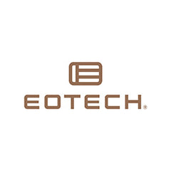 EOTech logo, known for high-quality holographic weapon sights used in tactical and survival gear.