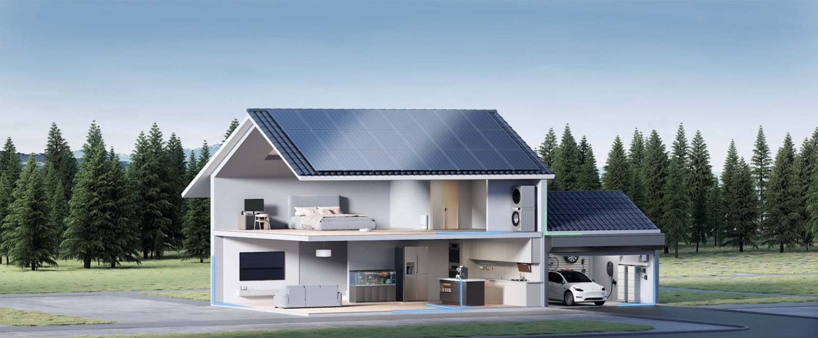 Portable solar panel for outdoor survival and emergency preparedness, model EP800, on a clear sunny day.