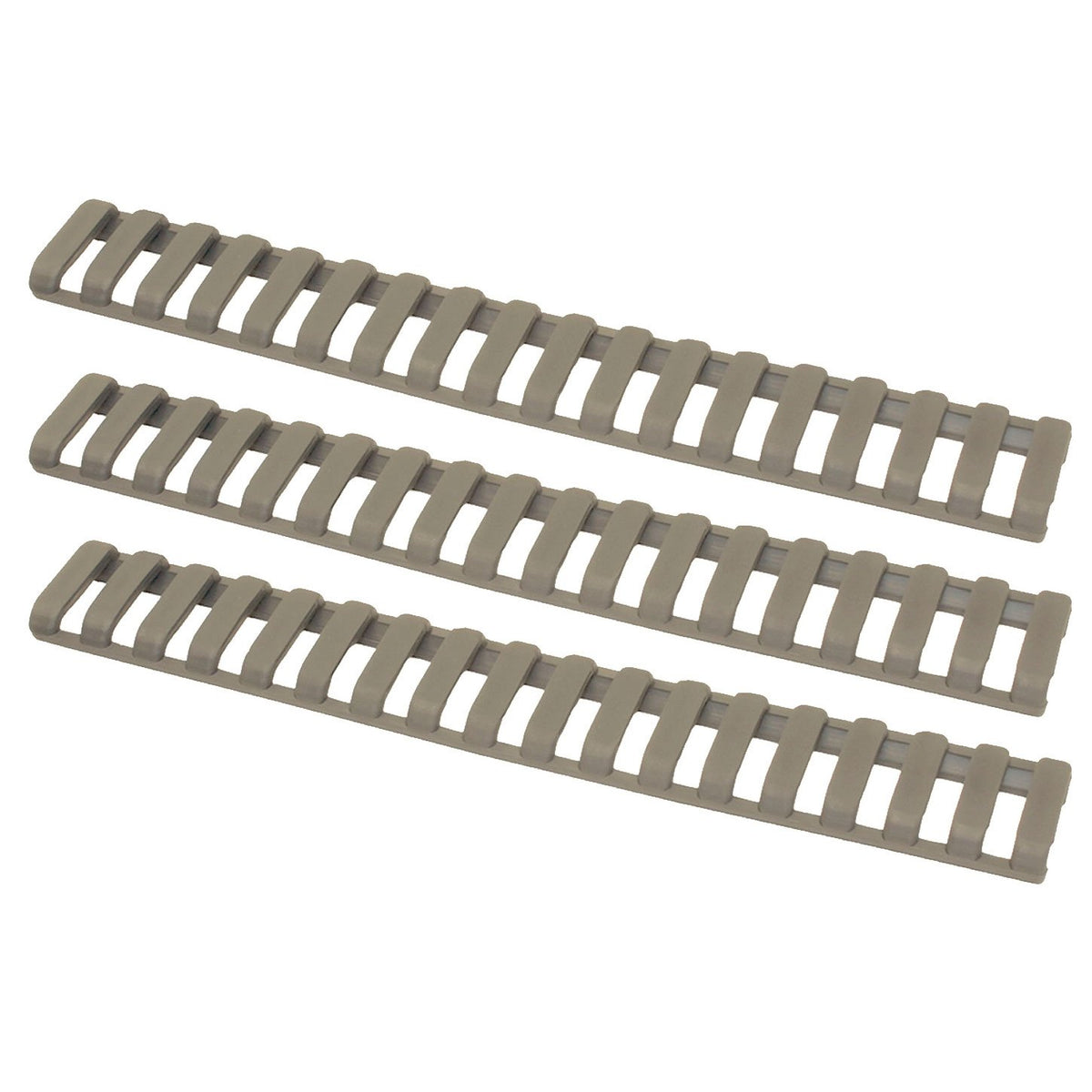 Ergo Grip - 18-Slot Low-Pro Ladder Rail Cover, 3 Pack - Dark Earth