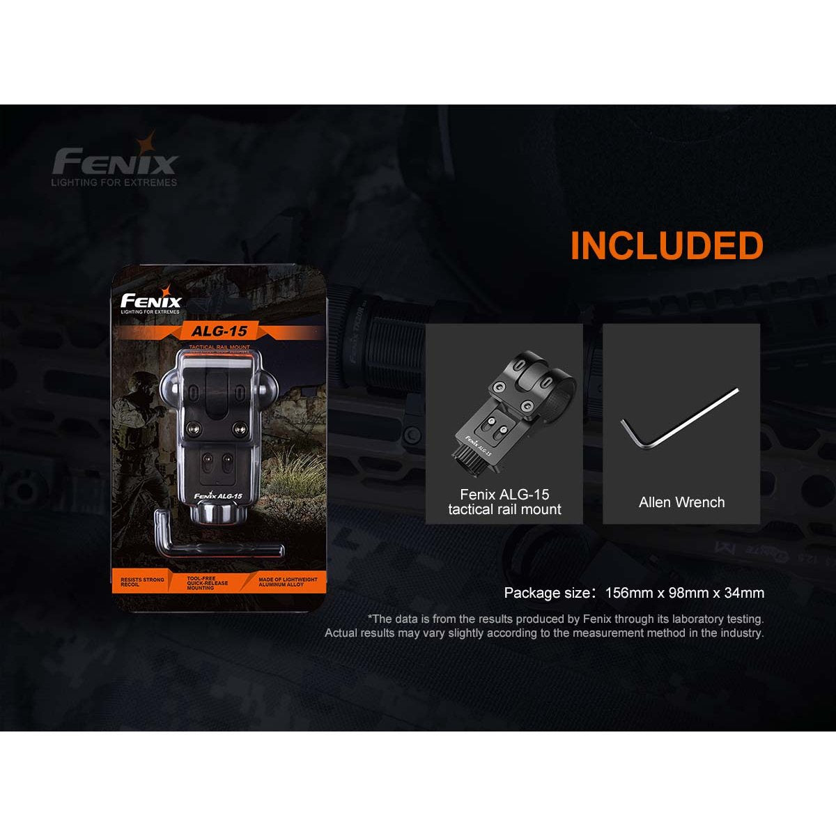 Fenix - ALG-15 Picatinny Rail Mount for Flashlights
