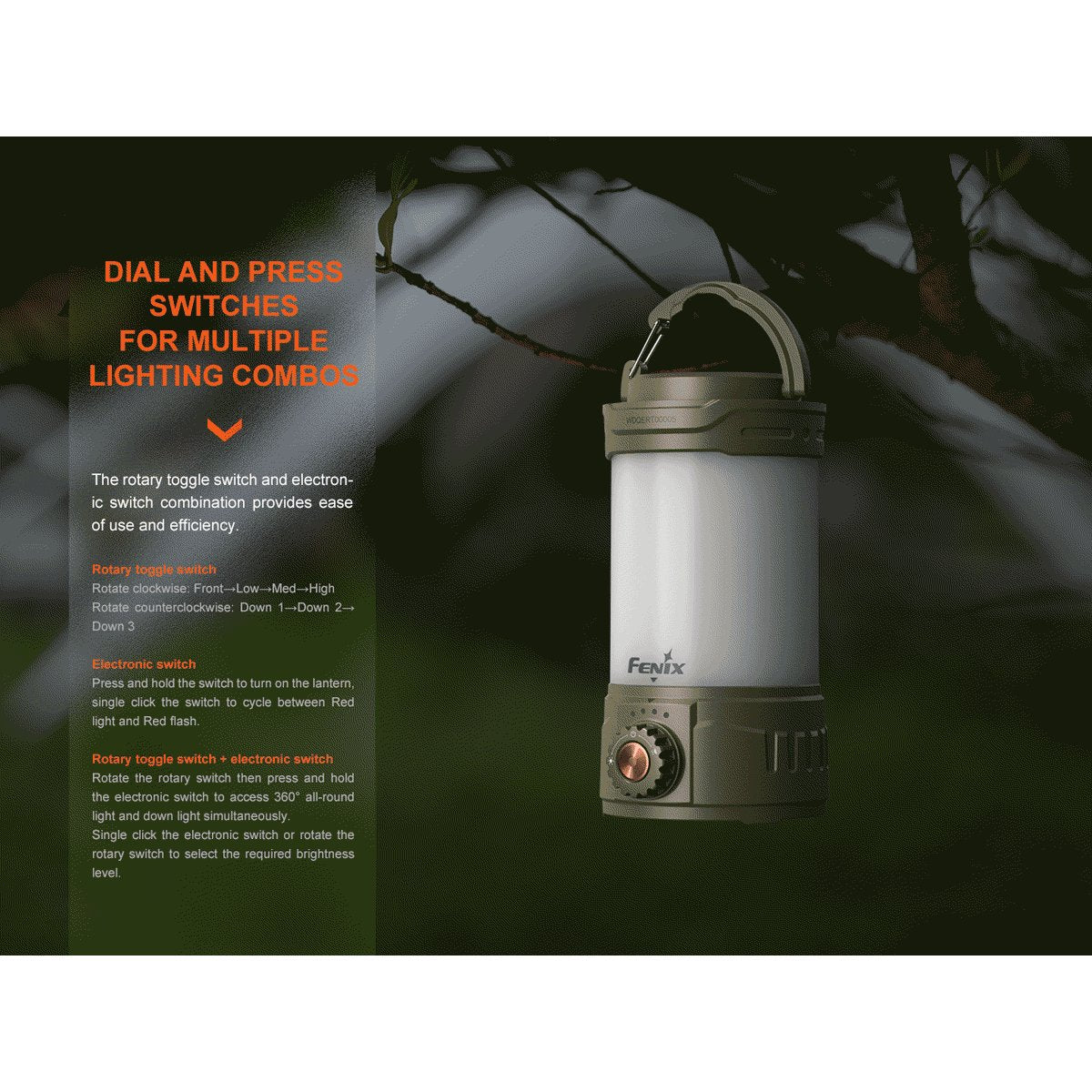 Fenix - CL26R PRO Rechargeable Lantern - Gray Camo