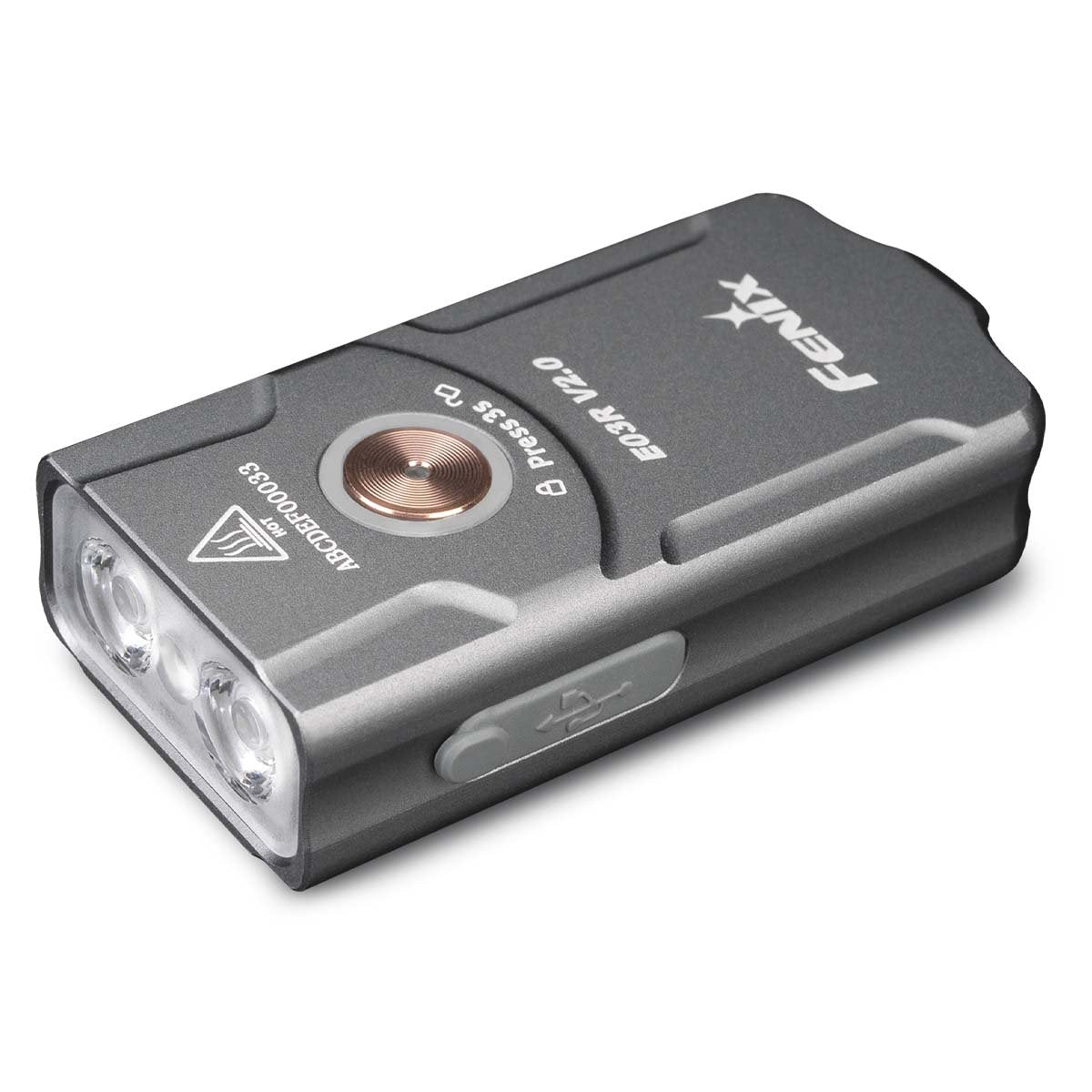 Fenix - E03R V2.0 Keychain Flashlight - Gray