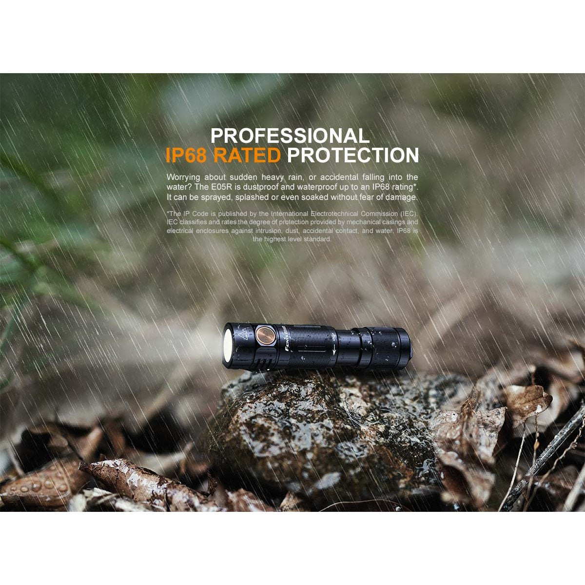Fenix - E05R Keychain Flashlight - Black