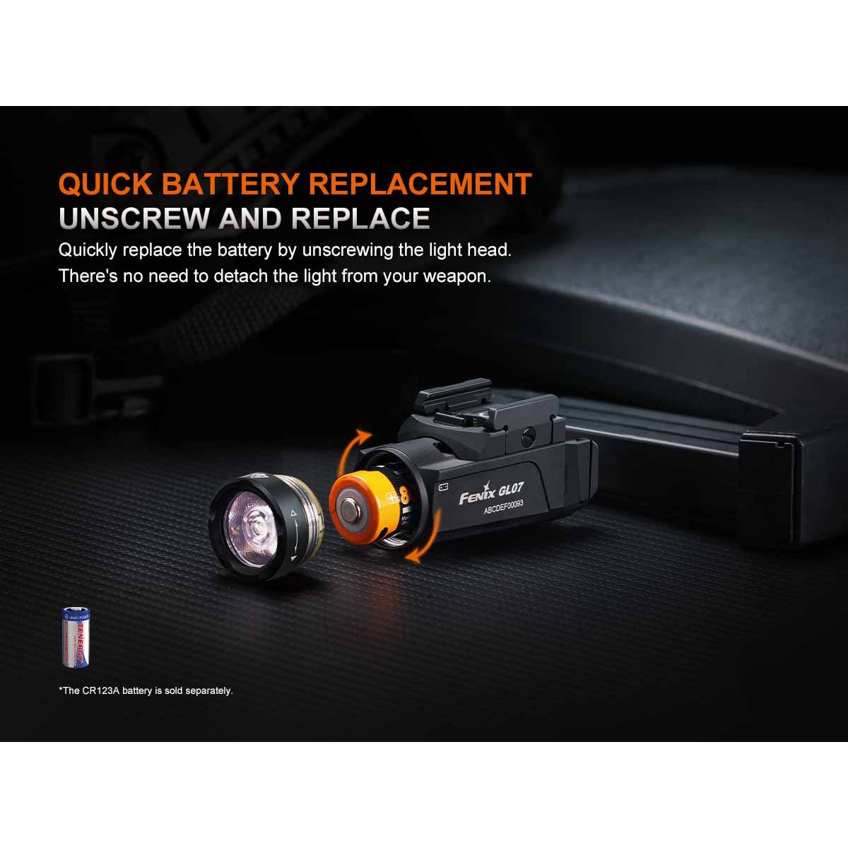 Fenix - GL07 Compact Weapon Light for Glock and Picatinny