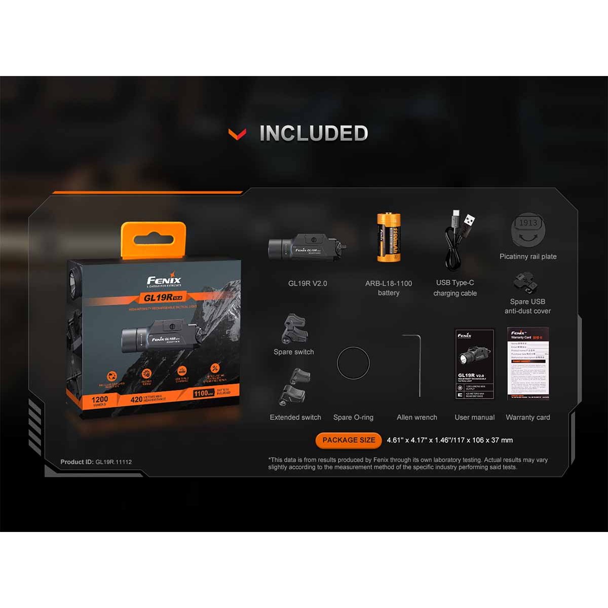 Fenix - GL19R V2.0 Tactical Weapon Light