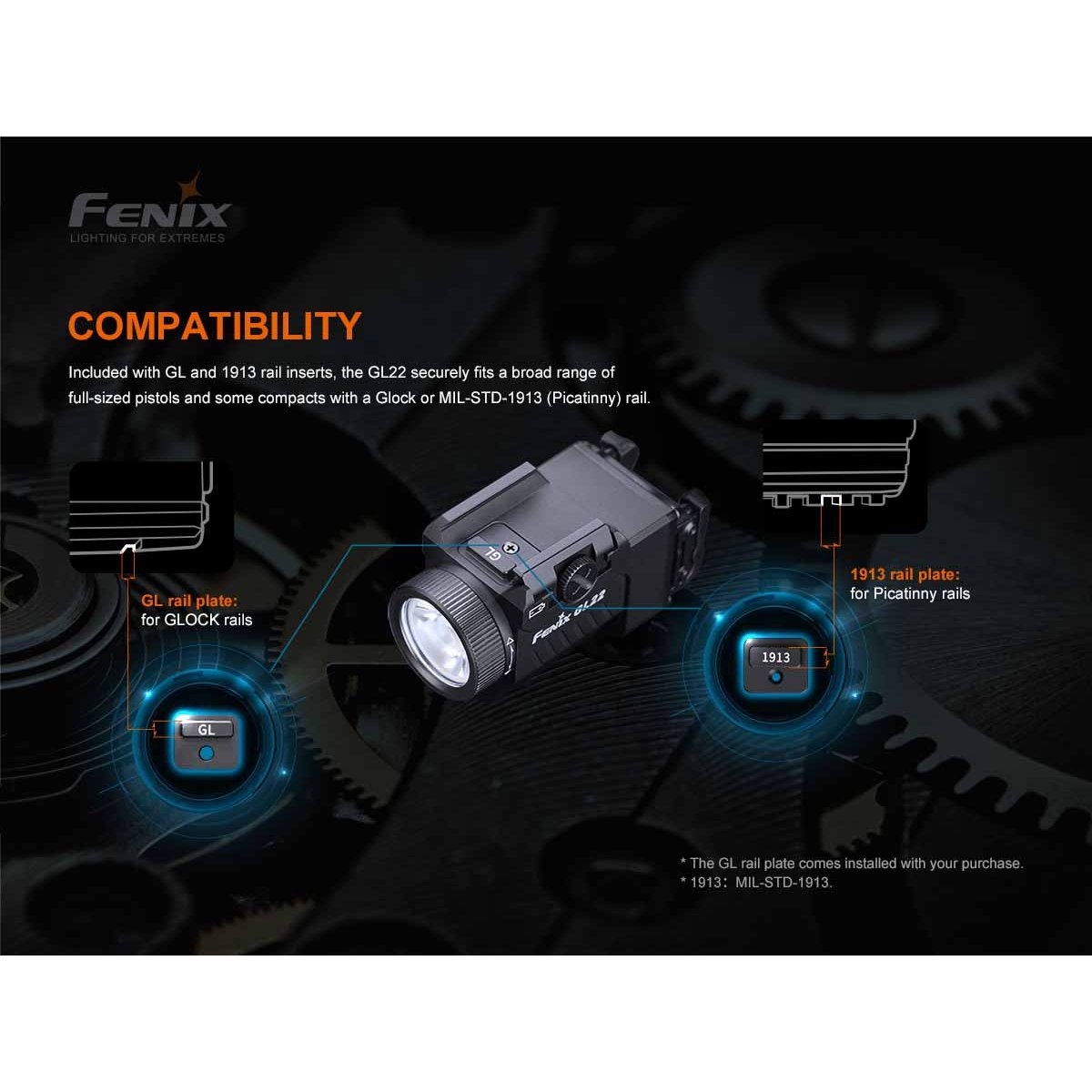 Fenix - GL22 Tactical Weapon Light with Red Laser