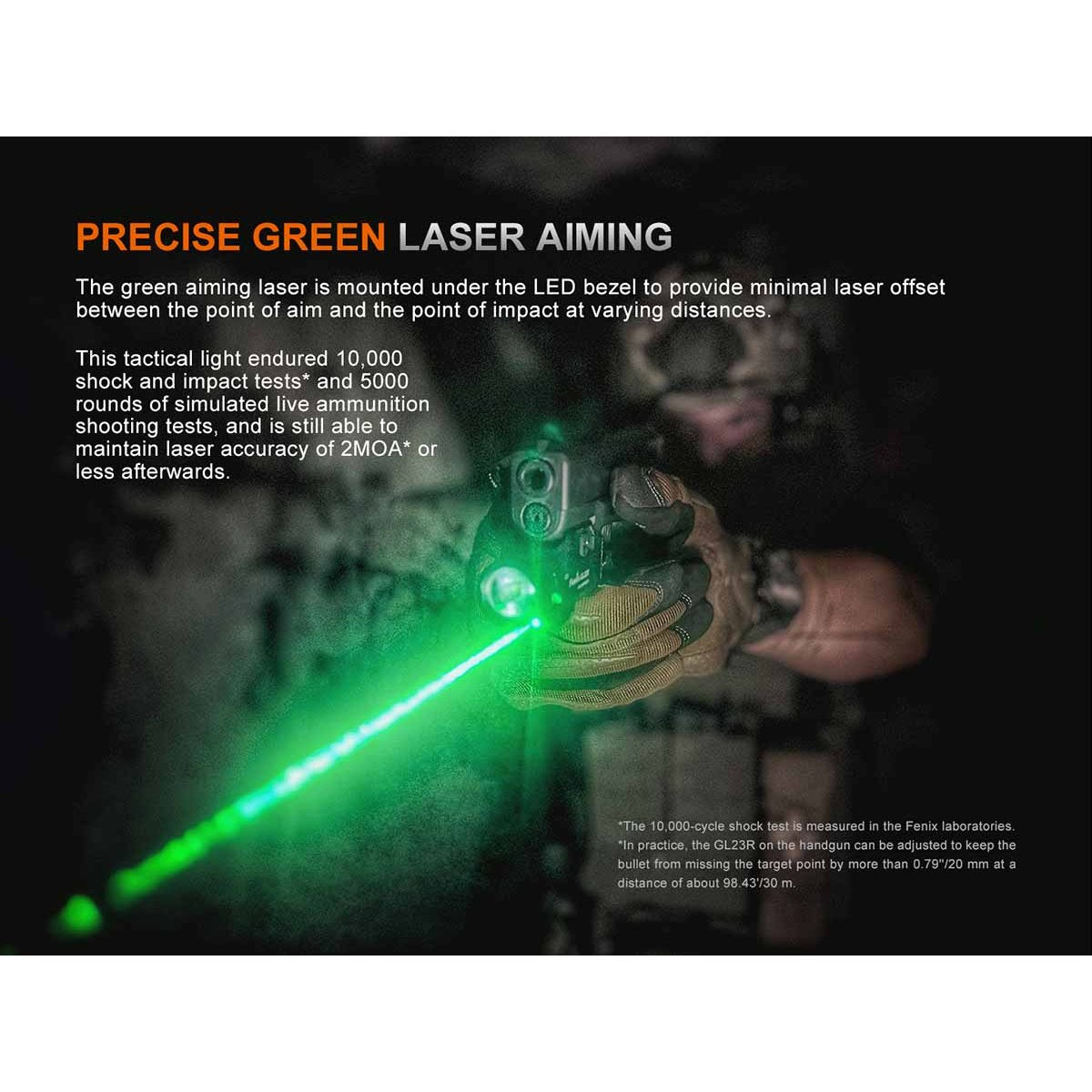 Fenix - GL23R Rechargeable Weapon Light with Green Laser