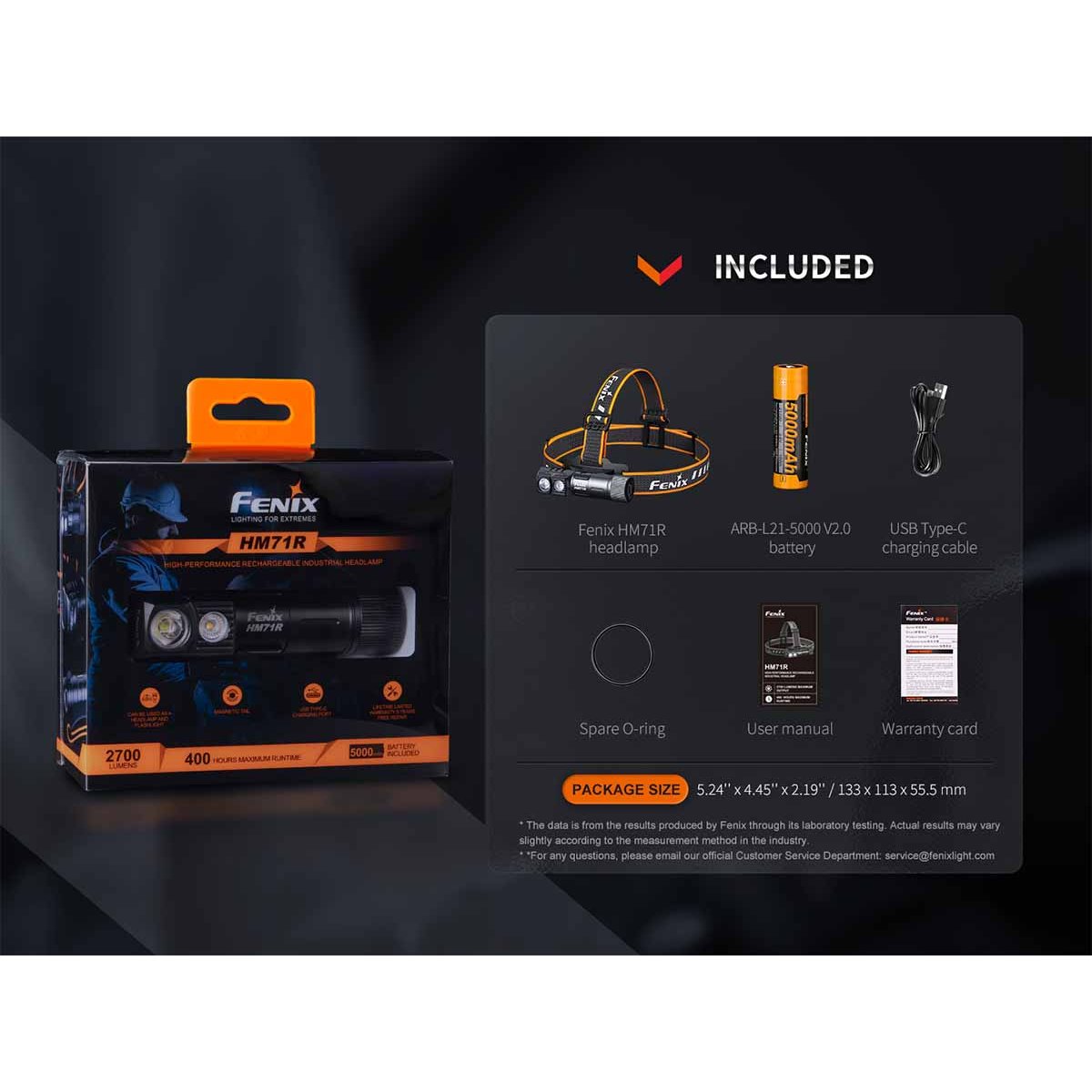 Fenix - HM71R Rechargeable Headlamp with 2700 Lumens