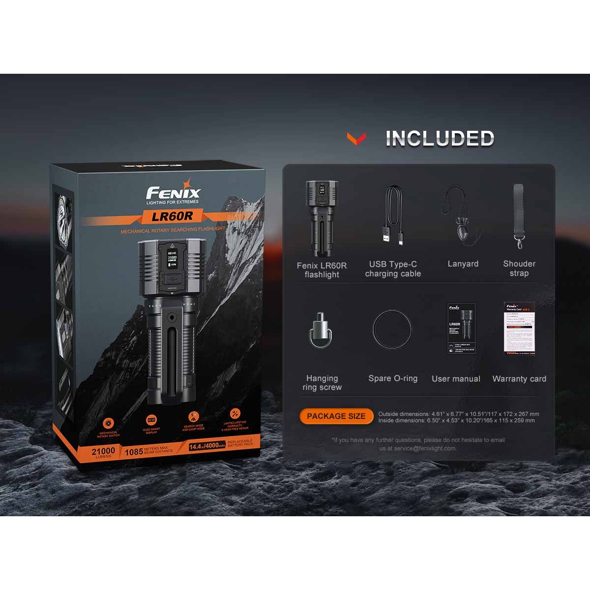 Fenix - LR60R Search Flashlight with 21000 Lumens — view 19