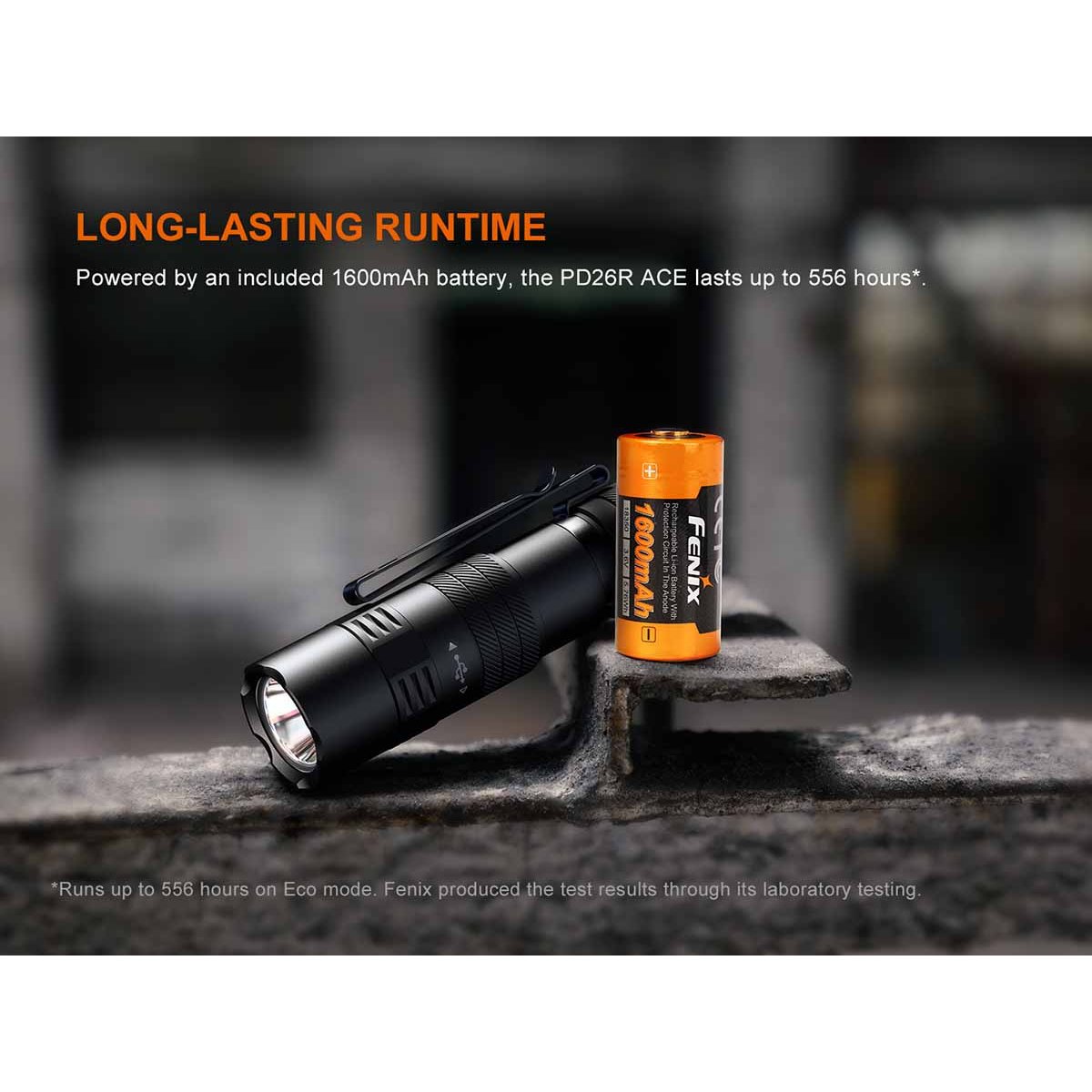 Fenix - PD26R ACE Rechargeable Flashlight - Black