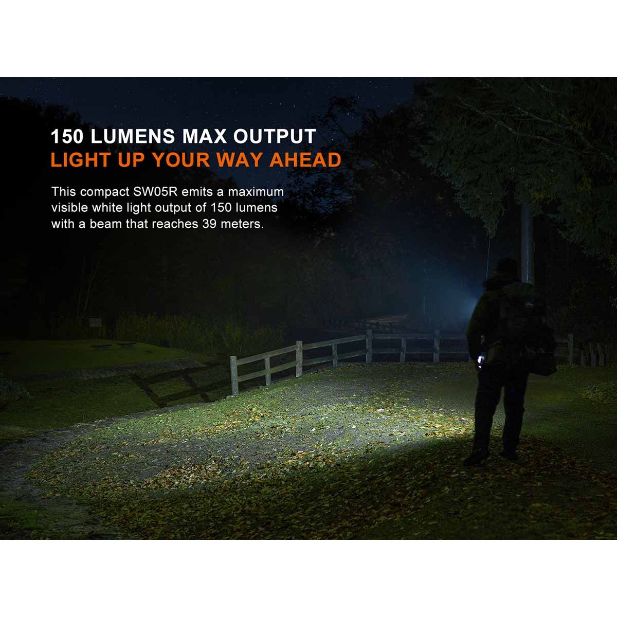 Fenix - SW05R-RED Clip On Flashlight with Red Light - Black