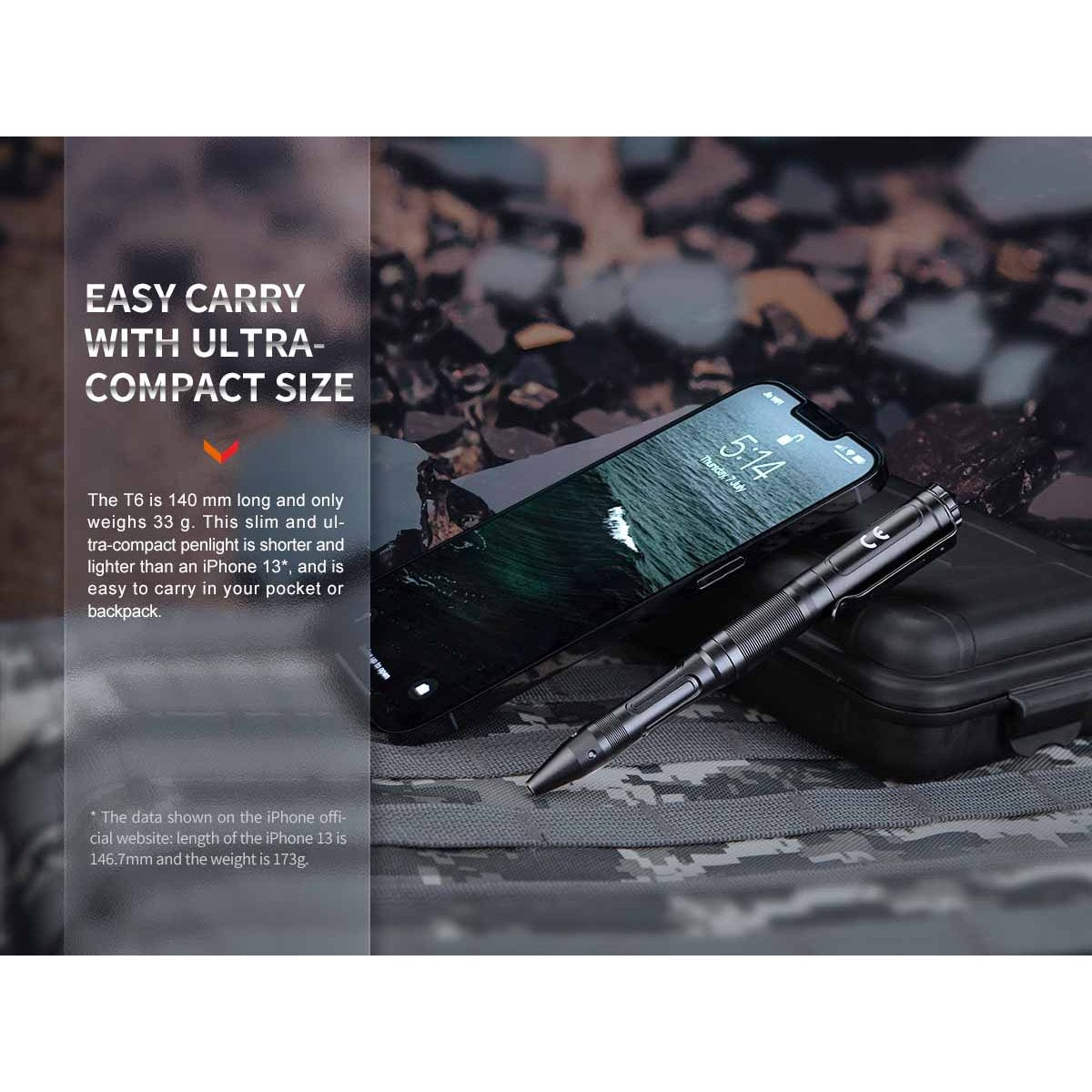 Fenix - T6 Penlight and EDC Flashlight - Black