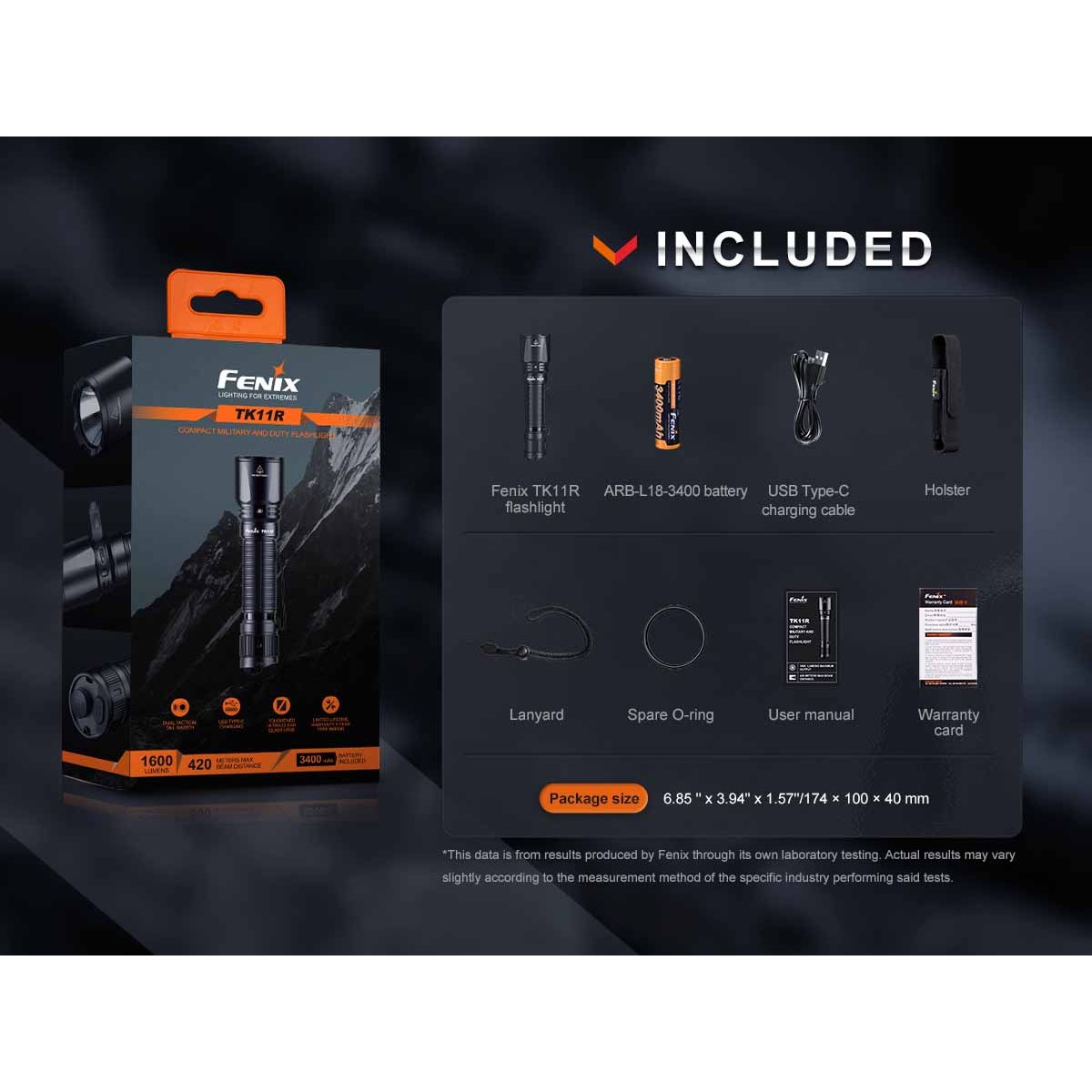 Fenix - TK11R Rechargeable Tactical Flashlight