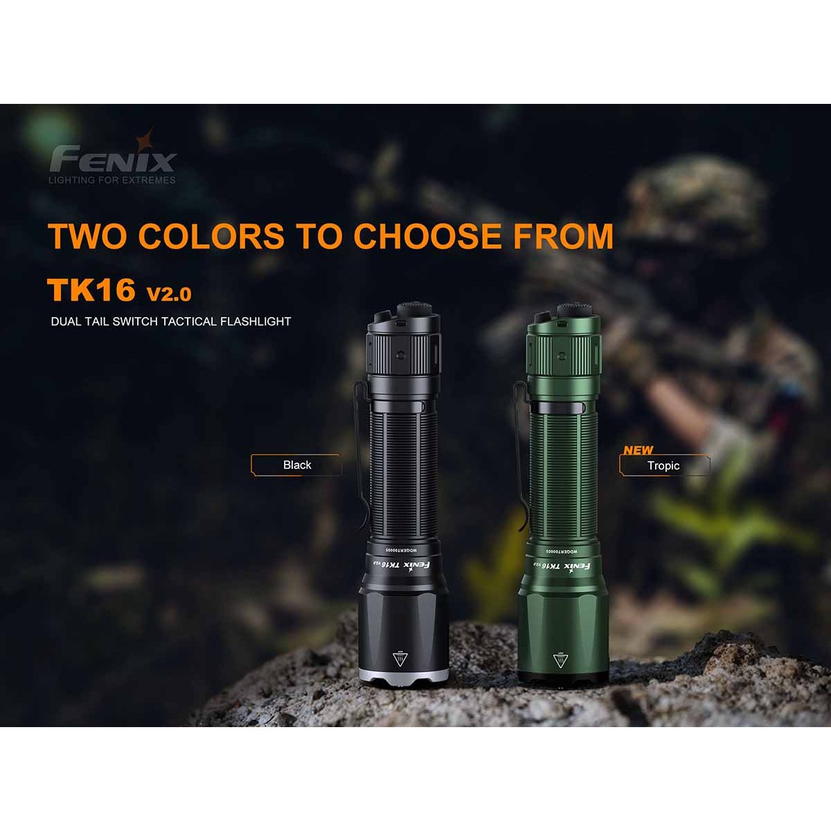 Fenix - TK16 V2.0 Tactical Flashlight - Black
