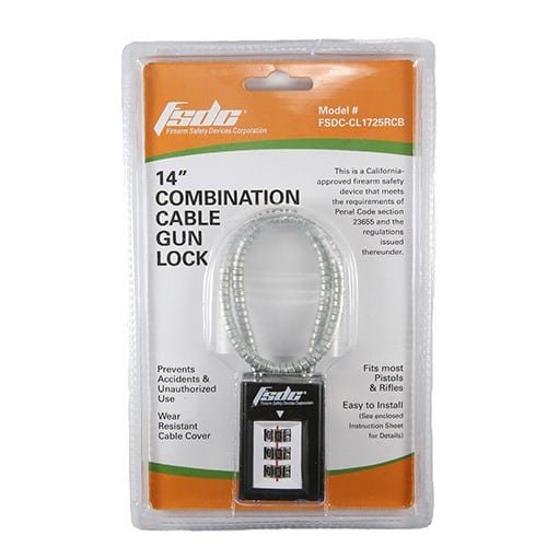 Firearm Safety Devices - 14” Combination Cable Gun Lock