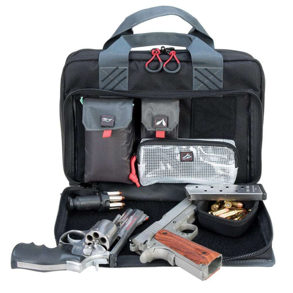 GPS - Quad Pistol Range Bag with Mag Storage - Rifle Green/Khaki