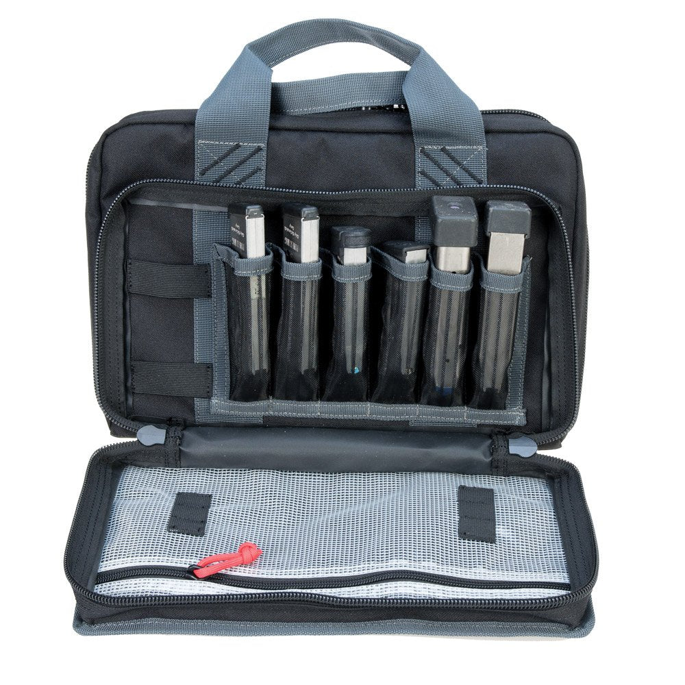 GPS - Quad Pistol Range Bag with Mag Storage - Rifle Green/Khaki
