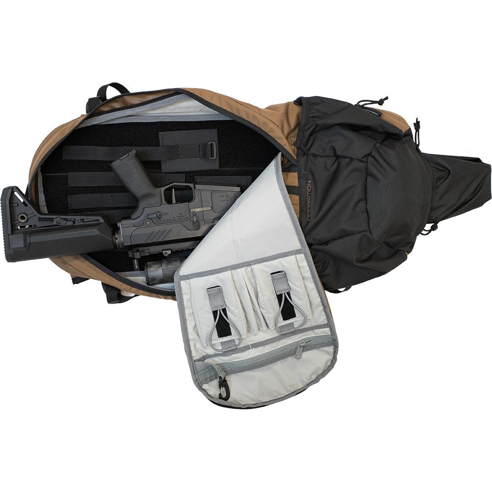 Grey Ghost Gear - Apparition SBR Bag in Black with Cyan Zips