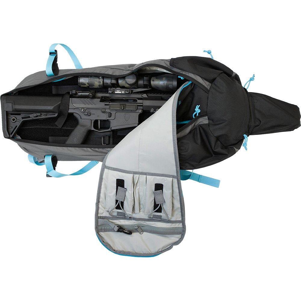 Grey Ghost Gear - Apparition SBR Bag in Black with Cyan Zips