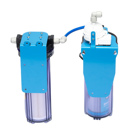 Guzzle H2O Stealth 2x10 built-in water filtration and UV purification system