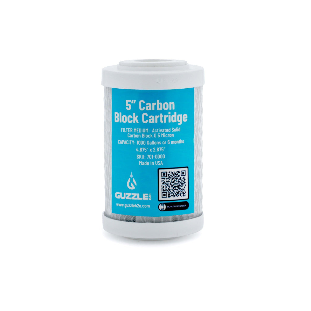 Guzzle H2O - 5 Inch Carbon Block Cartridge