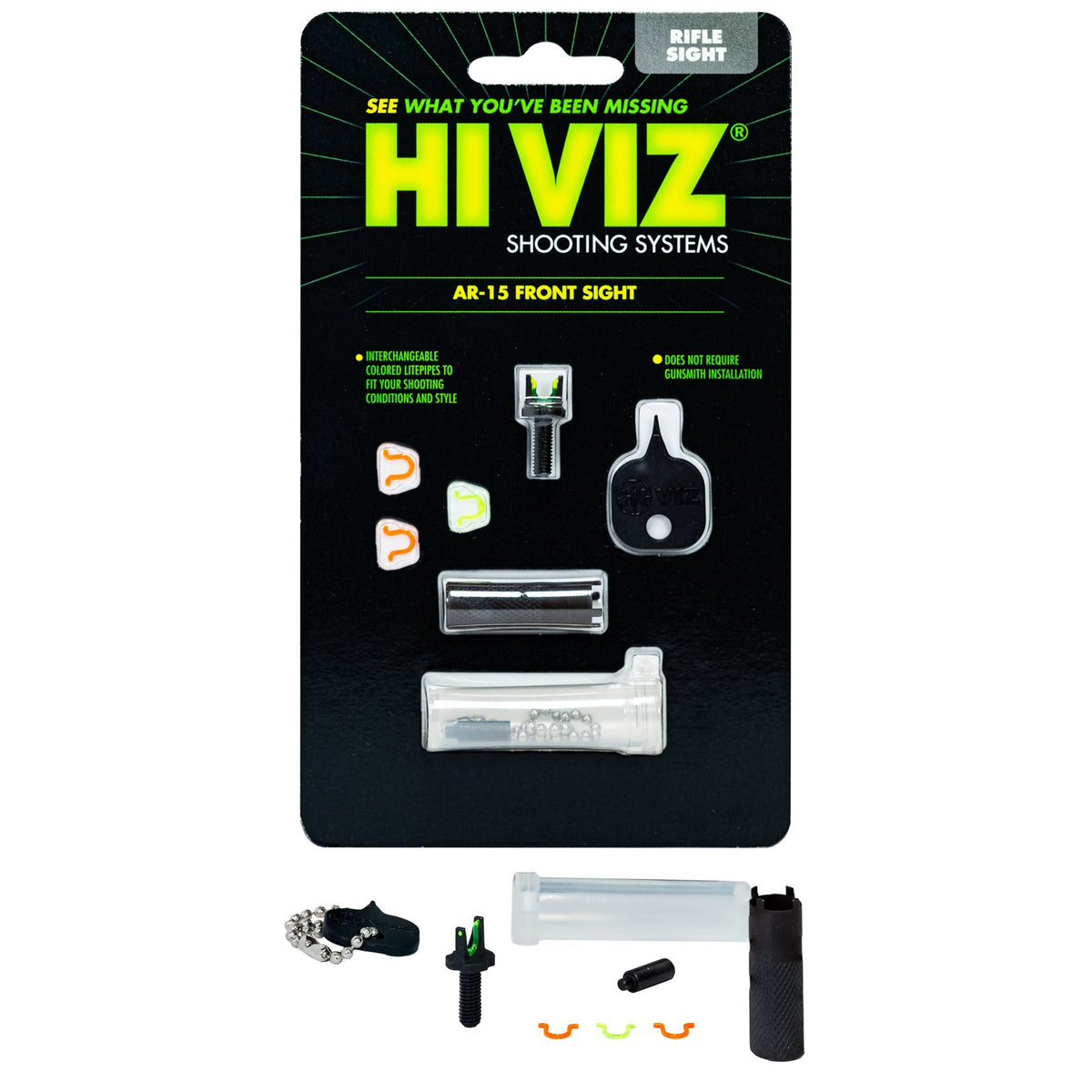 Hi-Viz - AR Front Sight Post with Interchangeable LitePipes — view 4