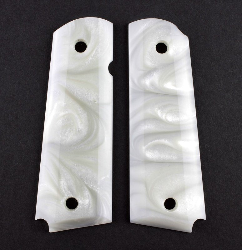 Hogue - Smooth Pearlized Polymer Grip Panels Ambi-Cut White