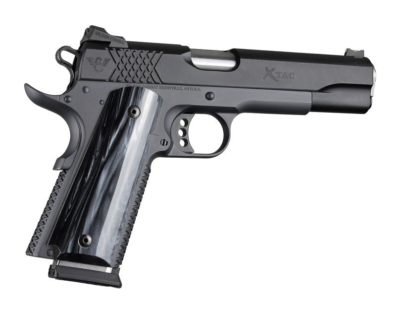 Hogue - Smooth Pearlized Polymer Grip Panels Ambi-Cut Black