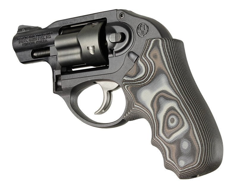 Hogue - Smooth G10 Grip for Ruger LCR & LCRx - G-Mascus Black/Grey