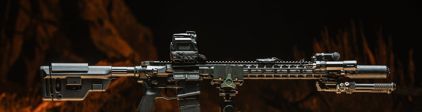 Holosun optics collection featuring sights, lasers, and illuminators for tactical and survival gear enthusiasts.
