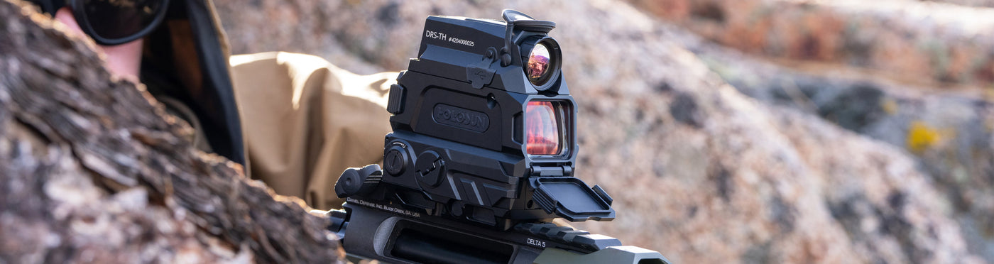 Holosun rifle reflex sight with IR and thermal capabilities for tactical and survival gear