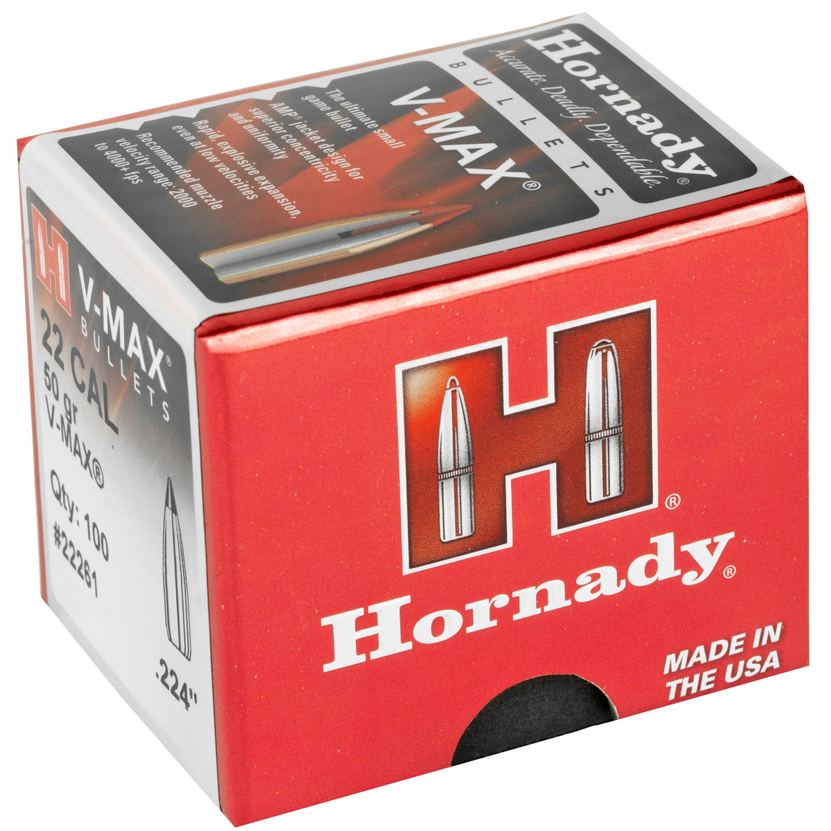 Hornady - 22 Cal .224 50 gr V-MAX Bullets