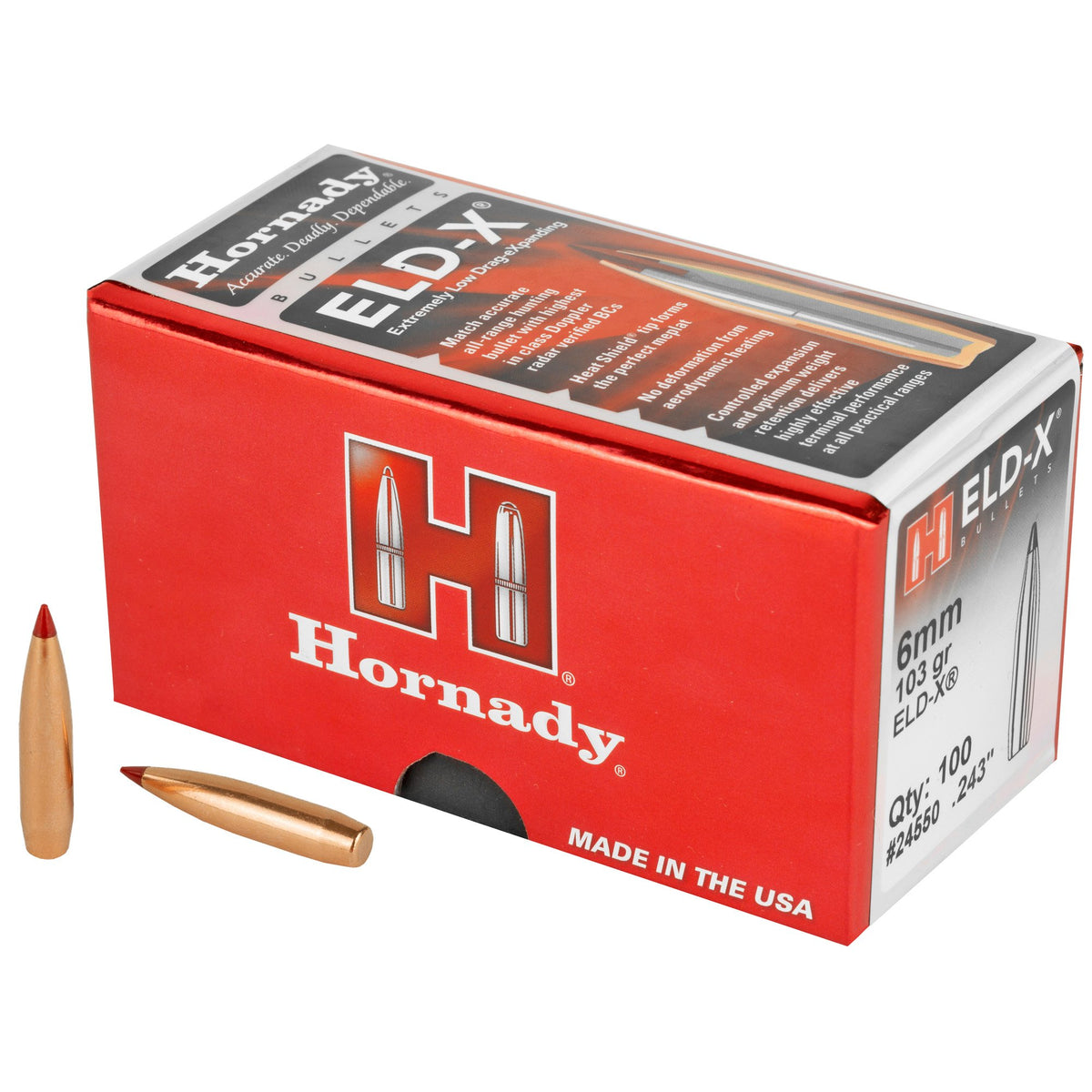Hornady - 6mm .243 103 gr ELD-X Bullets