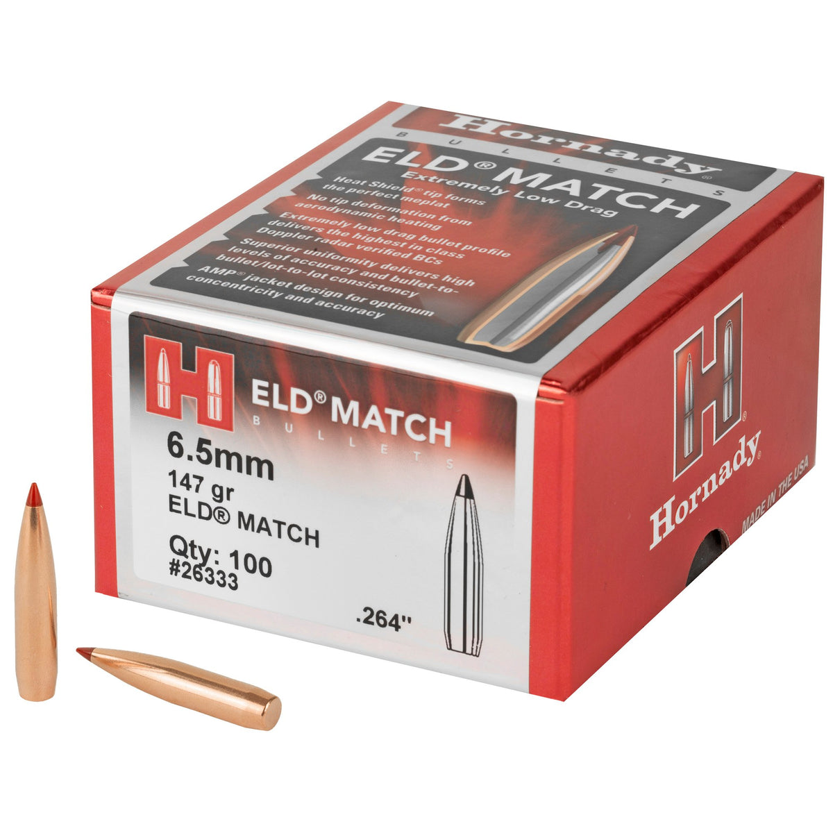 Hornady - 6.5mm .264 147 gr ELD Match Bullets