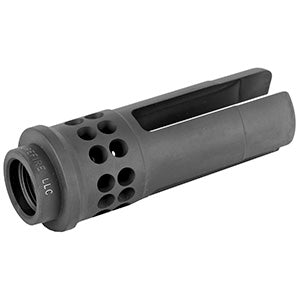 WARCOMP flash hider icon for tactical gear, enhancing firearm control and reducing muzzle flash.