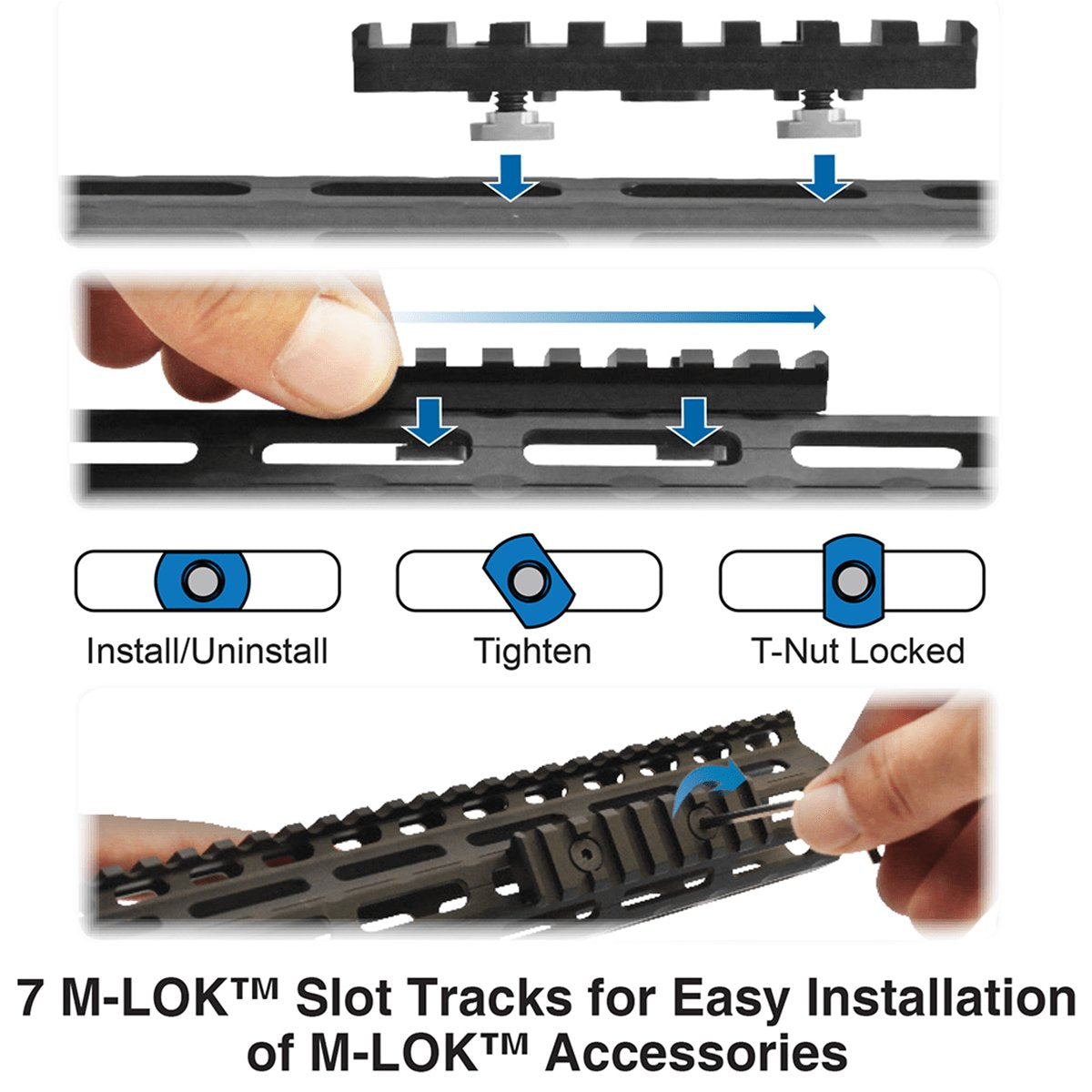 UTG - Pro AR15 Super Slim Free Float M-LOK Handguard, 15" — view 6